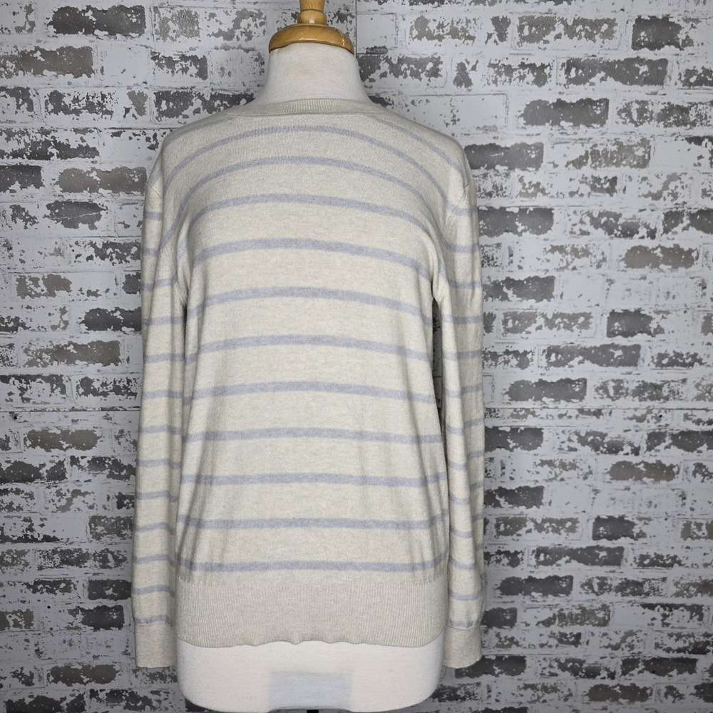 Banana Republic Sweater Mens Size Small Pima Cotton Cashmere Striped‎ Crewneck